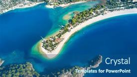  Presentation with lagoon - Presentation consisting of blue-lagoon-aerial-view-oludeniz background and a ocean colored foreground