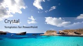  Presentation with malta - Presentation theme having blue lagoon in malta background and a  colored foreground