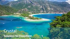  Presentation with lagoon - Colorful PPT layouts enhanced with blue-lagoon-in-oludeniz-turkey backdrop and a teal colored foreground