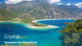  Presentation with lagoon - Theme with blue-lagoon-in-oludeniz-turkey background and a ocean colored foreground