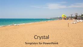  Presentation with diary aesthetic blue - Theme having blue lagoon of the beach background and a coral colored foreground