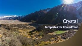  Presentation with new zealand - PPT layouts with blue lakes and the mountains background and a wine colored foreground