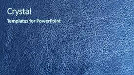  Presentation with leather - Amazing slides having blue leather texture close up backdrop and a ocean colored foreground