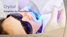  Presentation with teeth whitening - Cool new presentation theme with blue-led-light-as-cold backdrop and a sky blue colored foreground