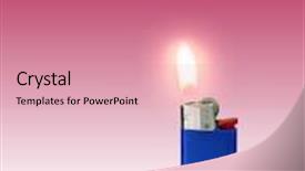  Presentation with lighting - Colorful presentation enhanced with blue lighter lighting up a cigarette backdrop and a coral colored foreground