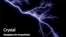  Presentation with lightning - Audience pleasing presentation design consisting of blue lightning sidelong backdrop and a  colored foreground