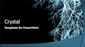  Presentation with lightning - Audience pleasing theme consisting of blue lightnings use for background backdrop and a black colored foreground