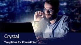  Presentation with electronics - Audience pleasing PPT layouts consisting of blue lights in the background backdrop and a navy blue colored foreground