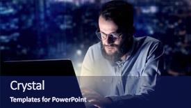  Presentation with blue night - Amazing slide set having blue lights in the background backdrop and a navy blue colored foreground