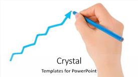  Presentation with diagram - Slide set consisting of blue line - hand drawing diagram isolated background and a sky blue colored foreground