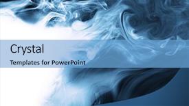  Presentation with realistic - Beautiful presentation theme featuring blue line - realistic smoke backdrop and a light blue colored foreground