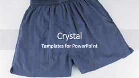  Presentation with linen - Presentation theme with blue linen shorts isolated background and a  colored foreground