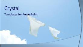  Presentation with laundry - Beautiful presentation featuring blue lines white - laundry on day when it backdrop and a  colored foreground