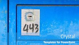  Presentation with mail - Amazing presentation theme having blue-mailboxes-metal-street-boxes backdrop and a teal colored foreground