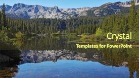  Presentation with forests - Beautiful slides featuring blue mammoth lake backdrop and a tawny brown colored foreground