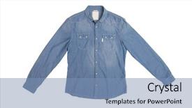  Presentation with blue - Slide deck enhanced with blue man's shirt isolated background and a teal colored foreground