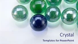  Presentation with marbles - PPT layouts featuring blue marbles stand background and a sky blue colored foreground