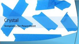  Presentation with paint - Audience pleasing slides consisting of blue masking or paint tape backdrop and a  colored foreground