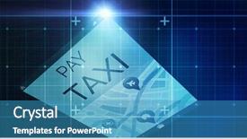  Presentation with matrix - Slides having blue matrix against vector image background and a teal colored foreground