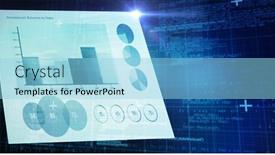  Presentation with matrix - Slide set featuring blue-matrix-and-codes-against background and a light blue colored foreground