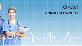  Presentation with maternal health care - Slides featuring blue medical - professional doctor over healthcare background background and a light blue colored foreground