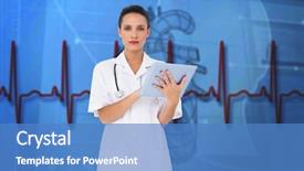  Presentation with heart medical - Amazing presentation design having blue medical background with heart backdrop and a teal colored foreground