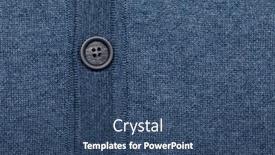  Presentation with fabric - Slide set enhanced with blue-melange-knitted-fabric-made background and a ocean colored foreground