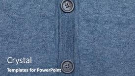  Presentation with fabric - PPT theme enhanced with blue-melange-knitted-fabric-made background and a ocean colored foreground