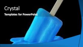  Presentation with ice blue - Presentation featuring blue-melted-popsicle-ice-cream background and a black colored foreground
