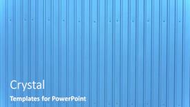 Presentation with metal - PPT theme featuring blue-metal-siding-wall-texture background and a teal colored foreground