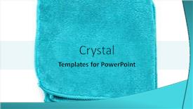  Presentation with clipping - Slide deck enhanced with blue-microfiber-cleaning-cloth-isolated background and a cyan colored foreground