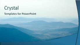  Presentation with blue ridge mountains - Amazing PPT layouts having blue mist and fog backdrop and a cool aqua colored foreground