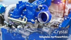  Presentation with powerful - Beautiful presentation design featuring blue-modern-powerful-car-engine backdrop and a ocean colored foreground