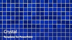 Presentation with mosaic - Beautiful PPT theme featuring blue mosaic tiles background texture backdrop and a royal blue colored foreground