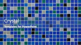  Presentation with mosaic - Colorful presentation theme enhanced with blue-mosaic-tiles-background-texture backdrop and a ocean colored foreground