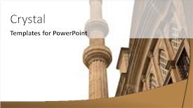  Presentation with istanbul bosphorus bridge turkey - PPT theme with blue-mosque-in-istanbul-turkey and a  colored foreground