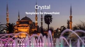  Presentation with area - Audience pleasing slide set consisting of blue mosque located place istambul backdrop and a  colored foreground