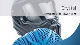  Presentation with motorcycle - Presentation design having blue-motorcycle-protectors-elbow background and a light gray colored foreground