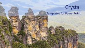  Presentation with blue mountain - Colorful slide set enhanced with blue mountain - image of the three sisters backdrop and a light blue colored foreground