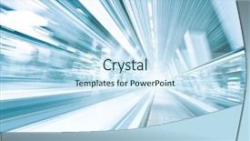  Presentation with reflection - PPT layouts with blue moving escalator in office background and a sky blue colored foreground