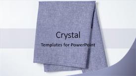  Presentation with napkin - Slide deck with blue napkin on white background background and a light blue colored foreground