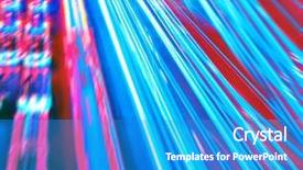  Presentation with night city - Presentation with blue neon - beautiful night city in motion background and a teal colored foreground