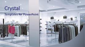  Presentation with blue night - Beautiful slides featuring blue night fashion store backdrop and a lemonade colored foreground