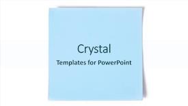  Presentation with note - Slides featuring blue note paper on white background and a sky blue colored foreground