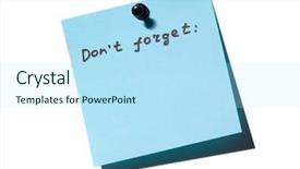  Presentation with forget - Beautiful slide set featuring blue note paper with inscription backdrop and a sky blue colored foreground