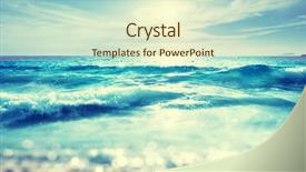  Presentation with sunset beach - Cool new PPT layouts with blue ocean - beach in sunset time tilt backdrop and a cream colored foreground