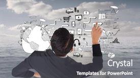  Presentation with composite - Amazing PPT layouts having blue ocean strategy - composite image of asian businessman backdrop and a dark gray colored foreground