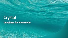  Presentation with underwater - Slides with blue ocean underwater background background and a teal colored foreground