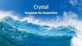  Presentation with water wave - Cool new theme with blue ocean wave view backdrop and a teal colored foreground