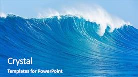  Presentation with ocean wave - Slide set enhanced with blue ocean wave background and a teal colored foreground
